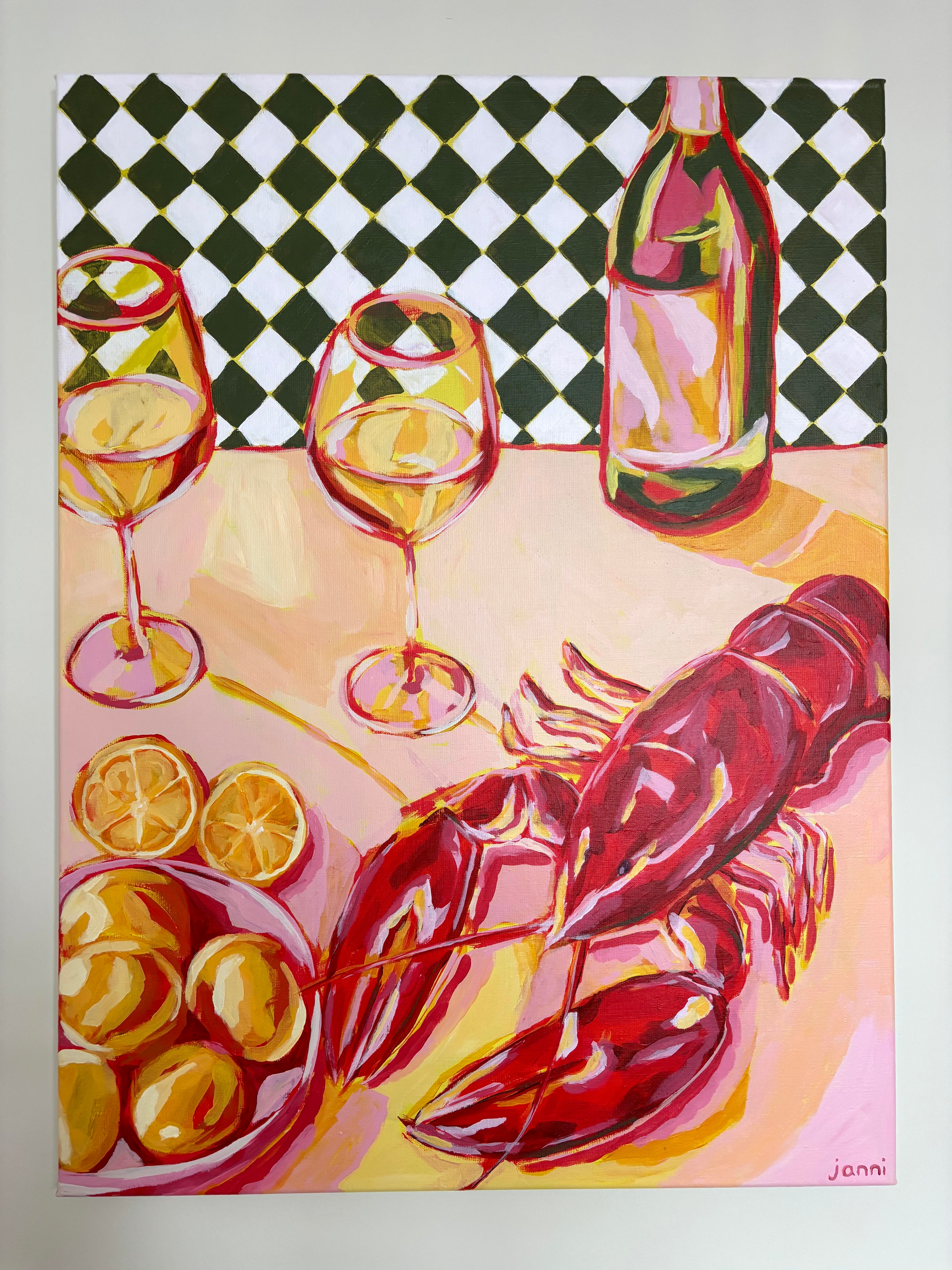 Dopamine Lobster, 60 x 80 cm