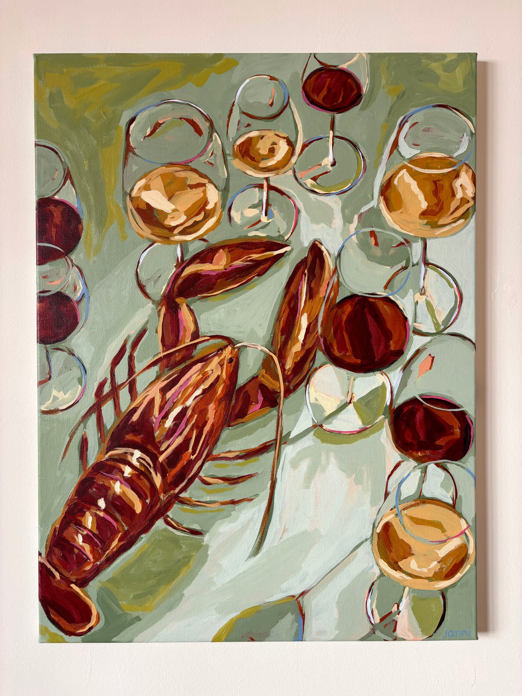 Lobster on a Feast, 60 x 80 cm