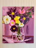 Purple Flower Hour, 60 x 70 cm