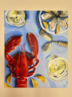 Lobster + Oysters, 50 x 60 cm