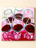 Red Wines Good Vibes, 80 x 80 cm