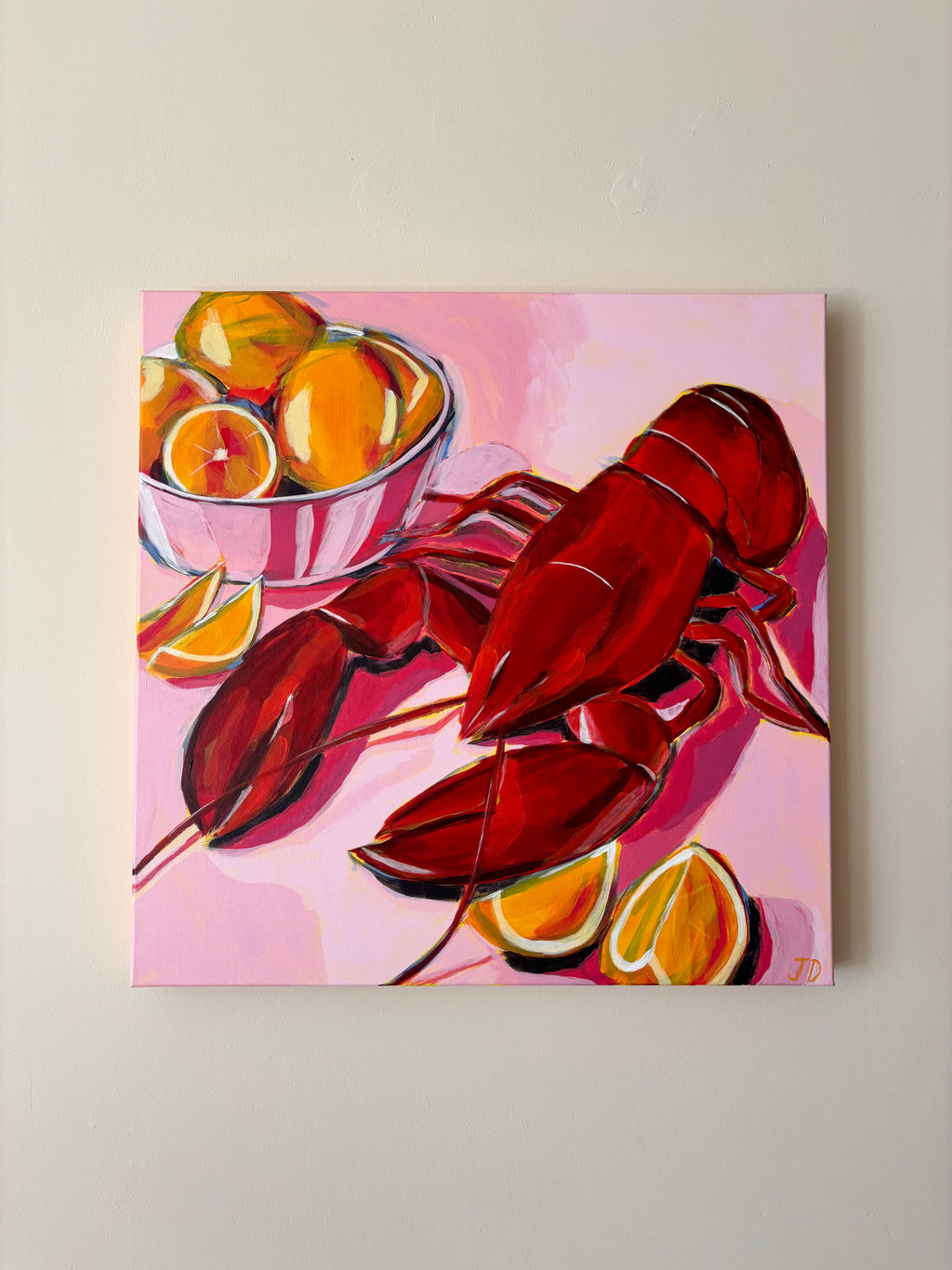 Lobster Lady, 60 x 60 cm