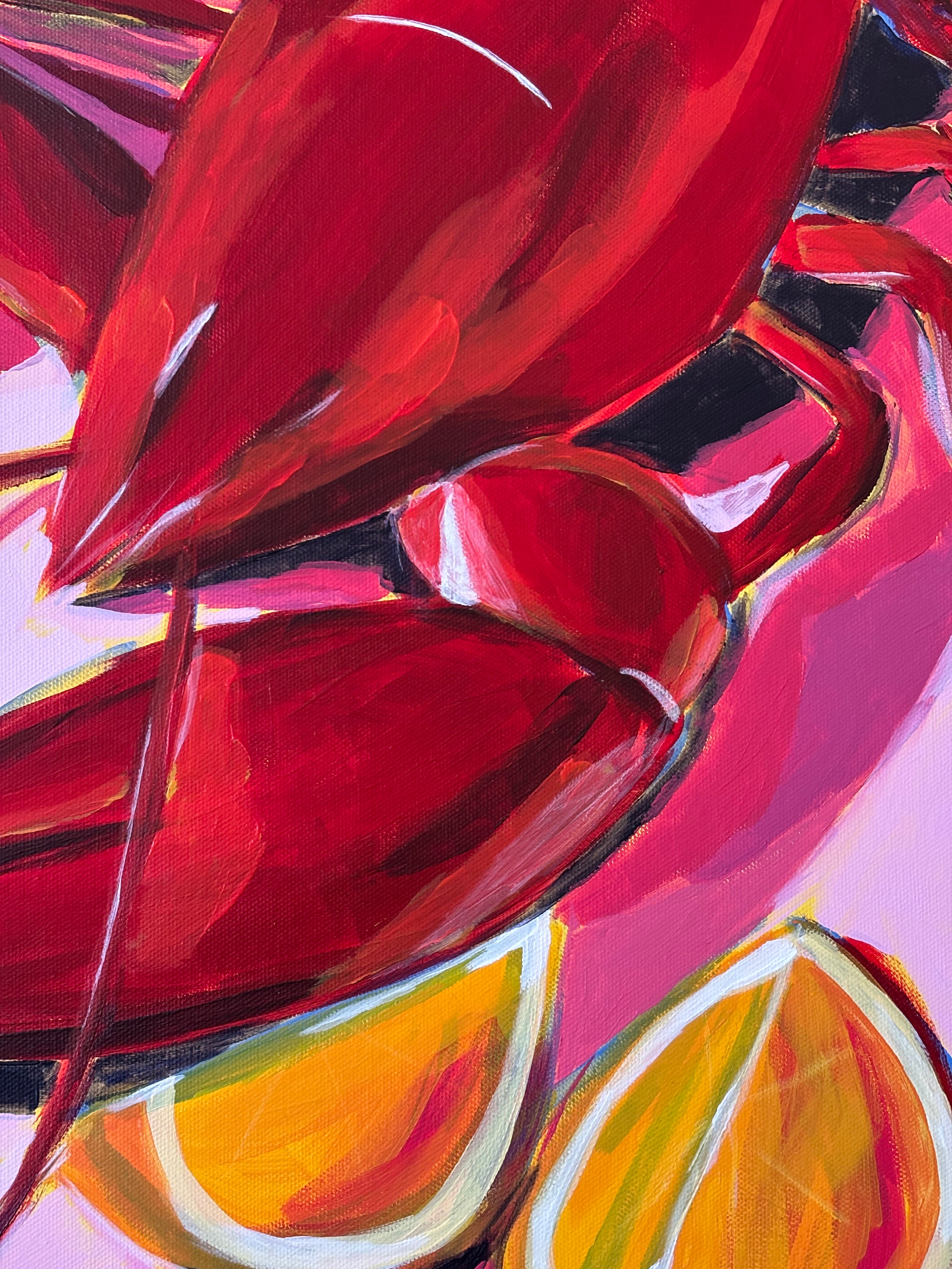 Lobster Lady, 60 x 60 cm