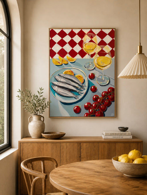 A Table For Two Please, 70 x 60 cm