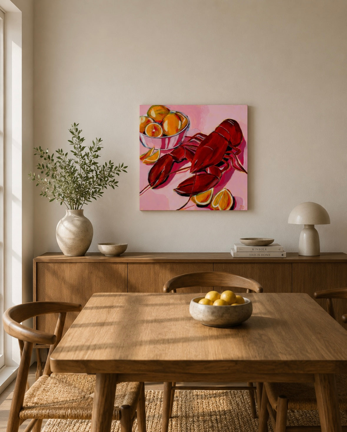 Lobster Lady, 60 x 60 cm