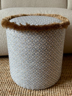 Round Pouf Blue