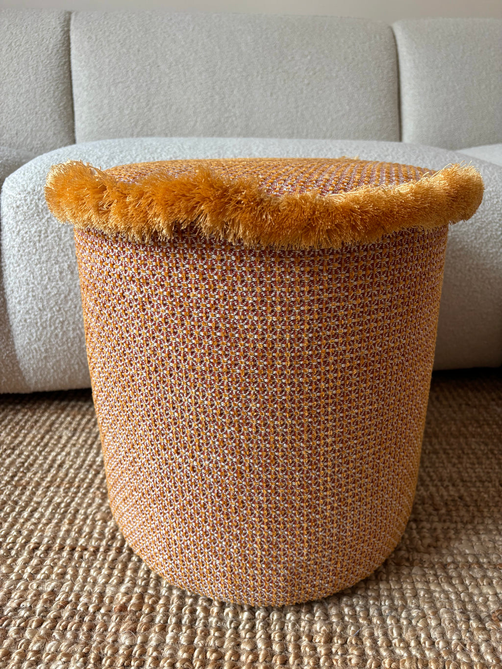 Round Pouf Orange
