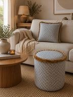 Round Pouf Blue
