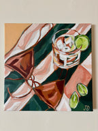 Work Hard Tan More, 40 x 40 cm