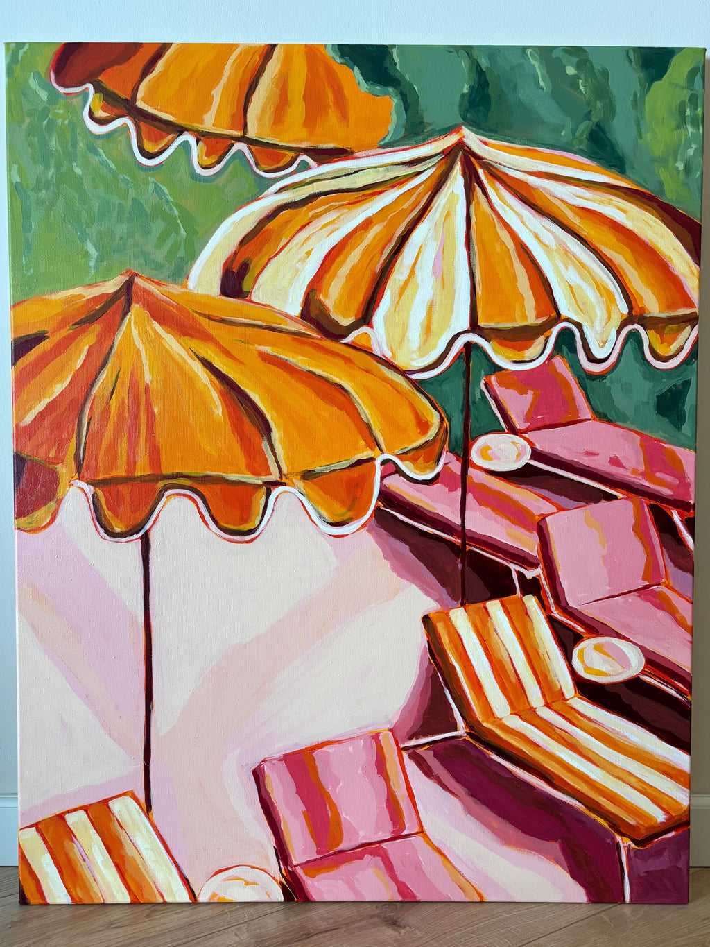 If You Call Me, I'll Be at the Pool, 80 x 100 cm