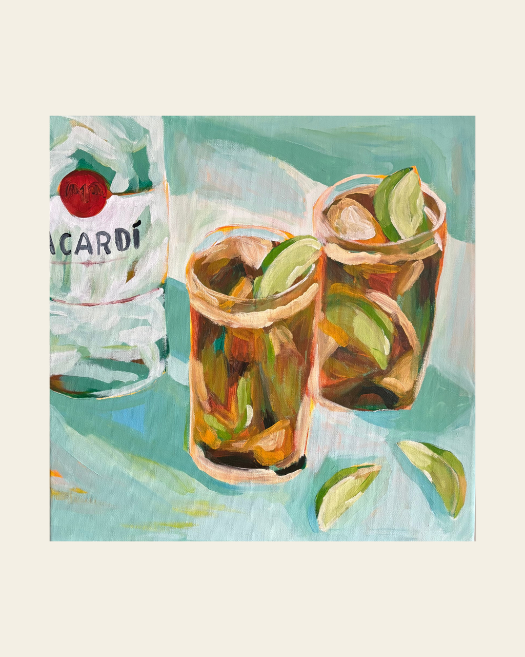 Lime & Rum Nights, 40 x 40 cm